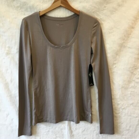 BCBGMAXZRIA Gray Long Sleeve Layer Top - Picture 11 of 11